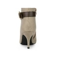 thumbnail image 2 of BLISSFUL STEP Women's Stiletto High Heels Mesh Fabric Ankle Boots, 2 of 7