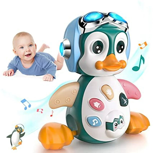 Jouet musical pour 1 an, jouets rampants avec musique et lumières, jouet  bébé pingouin 6-12 mois, jouet éducatif jouet d'apprentissage précoce pour  garçon fille 