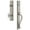 Satin Nickel, variant on Grandeur 848833 Carre Solid Brass Rose Dummy Full Plate "S" Grip Handleset - Bronze