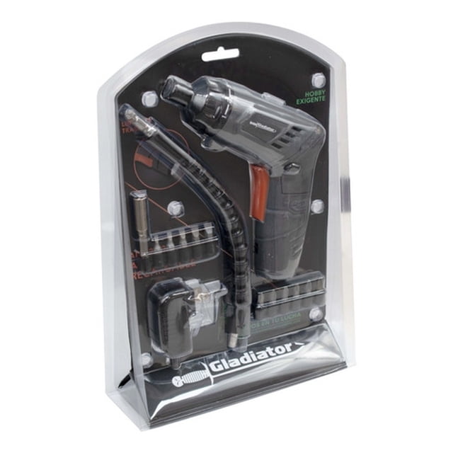 Kit Atornillador Inalambrico 1/4 Hex 3.6v 5 N/m Gladiator AD636/3
