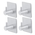 thumbnail image 2 of Ganchos de pared de acero inoxidable multifuncionales para toallas, bolsos, baño y cocina, paquete de 4, 2 of 8