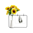 thumbnail image 1 of La vida marina negro patron de caracol Tarjeta de bendición de jarrón de girasol artificial, 1 of 3