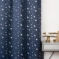 thumbnail image 3 of Silver Foil Outer Space Theme Blackout Curtains Navy - 63, 3 of 5