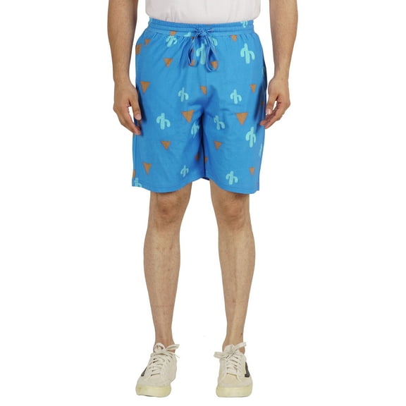 Inkmeso Casual Printed Shorts For Mens Elastic Waist Cotton Short With Drawstring Loungewear