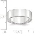 thumbnail image 3 of 10K White Gold 10Kw 7mm Ltw Flat Band Size 4.5 Made In United States 1wfll070-4.5, 3 of 5