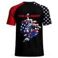 thumbnail image 6 of LEKWK USA Soccer Jersey for Men Patriotic V Neck Short Sleeve Fan Supporter Tees Tournament Mesh Top Statue Graphic Tee for Match Day Training Black L, 6 of 6