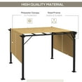 thumbnail image 4 of Outsunny 10' x 10' Retractable Pergola Canopy for Backyard, Garden, Brown, 4 of 10