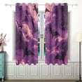 thumbnail image 2 of Pixel Bats Curtains Grommet Black Out 63 Inch Length Curtain Drapes for Bedroom Living Room 2 panels set, 2 of 5