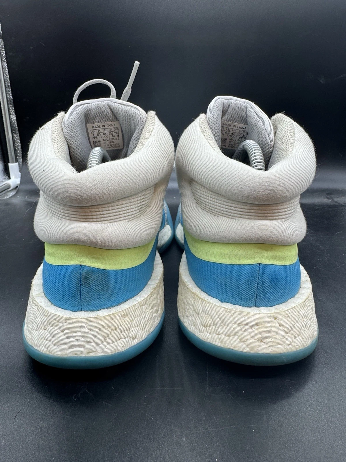 Adidas Marquee Boost Mens Size 7 Gray Blue Basketball  display picture 3