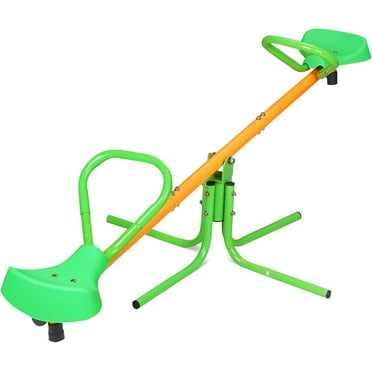 Spinning Seesaw for Kids 360 Degree Teeter Totter Seesaw Outdoor Sit and Spin Teeter Totter with Swivel Base Outside Outdoor Toys Swiveling Playground Equipment Swivel Teeter Totter for Backyard