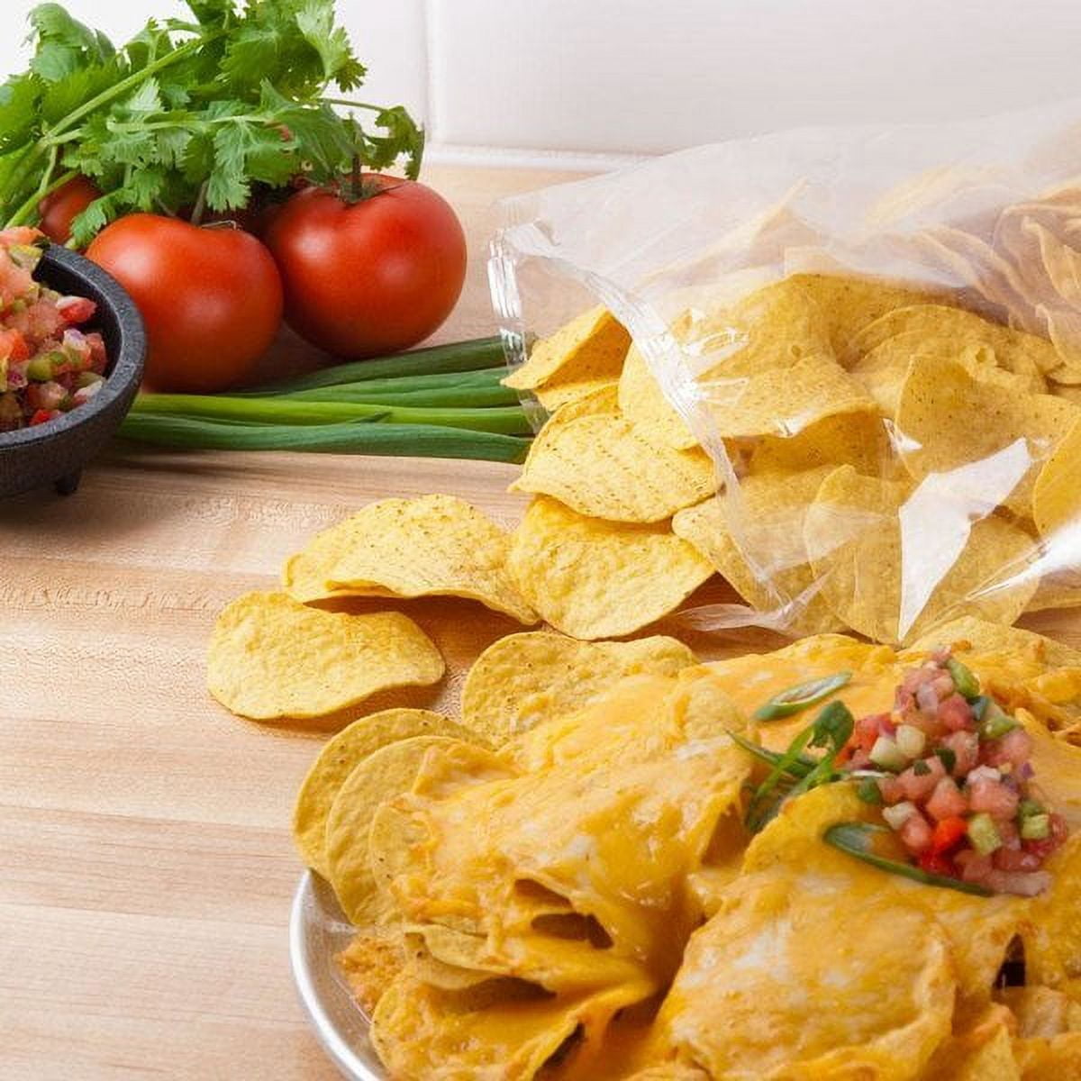 round yellow tortilla chips