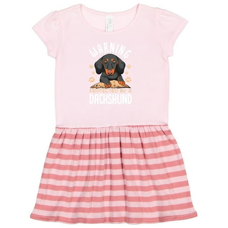 

Inktastic Protected by a Dachshund Dog Gift Toddler Girl Dress