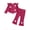 Rose Red, variant on 2T Baby Girls Clothes 3T Girls 2PCS Fall Winter Outfits Set Cute Bowknot Toddler Girls Long Sleeve Top Pants Set Brown