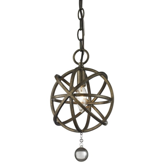1 Light Mini Pendant in Whimsical Style 8 inches Wide By 13.13 inches High-Golden Bronze Finish Bailey Street Home 372-Bel-1776890