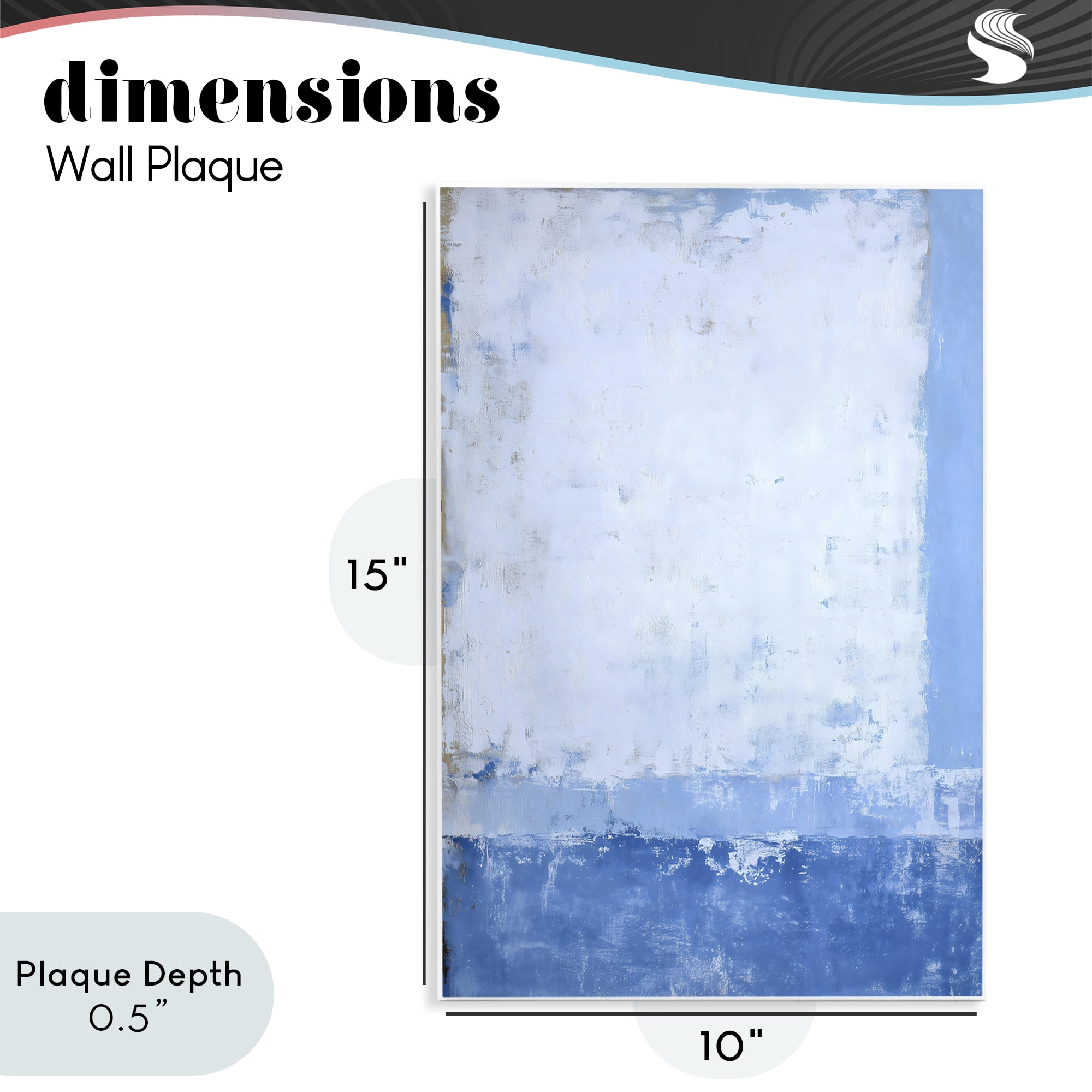 Stupell Industries Blue & White Abstract Wall Plaque Art, design by Gina Kelly