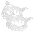 thumbnail image 2 of Soporte para bolígrafos de uñas con forma de corona en relieve retro, soporte para bolígrafos de terapia de luz, 2 unidades, plateado, 2 of 14