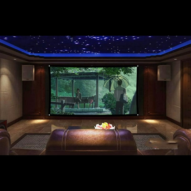 Projector Screen 72 84 100 120 150 Inch 16 9 Foldable Home Theater LED DLP Movie Projection 