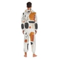 thumbnail image 4 of FORMRS Onesies Pajama for Adults Unisex Hoodie Winter Jumpsuit One Piece Sleepwear, Sizes S-2XL, White Abstract Shapes, 4 of 7