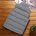 thumbnail image 7 of PiGOGI Men's Sport Coats Men's Fashion Solid Color Double-Sided Stand Up Collar Warm Sleeveless Casual Jacket Gray, 7 of 7