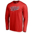 thumbnail image 2 of Men's Red Minnesota Twins Team Wordmark Long Sleeve T-Shirt, 2 of 3