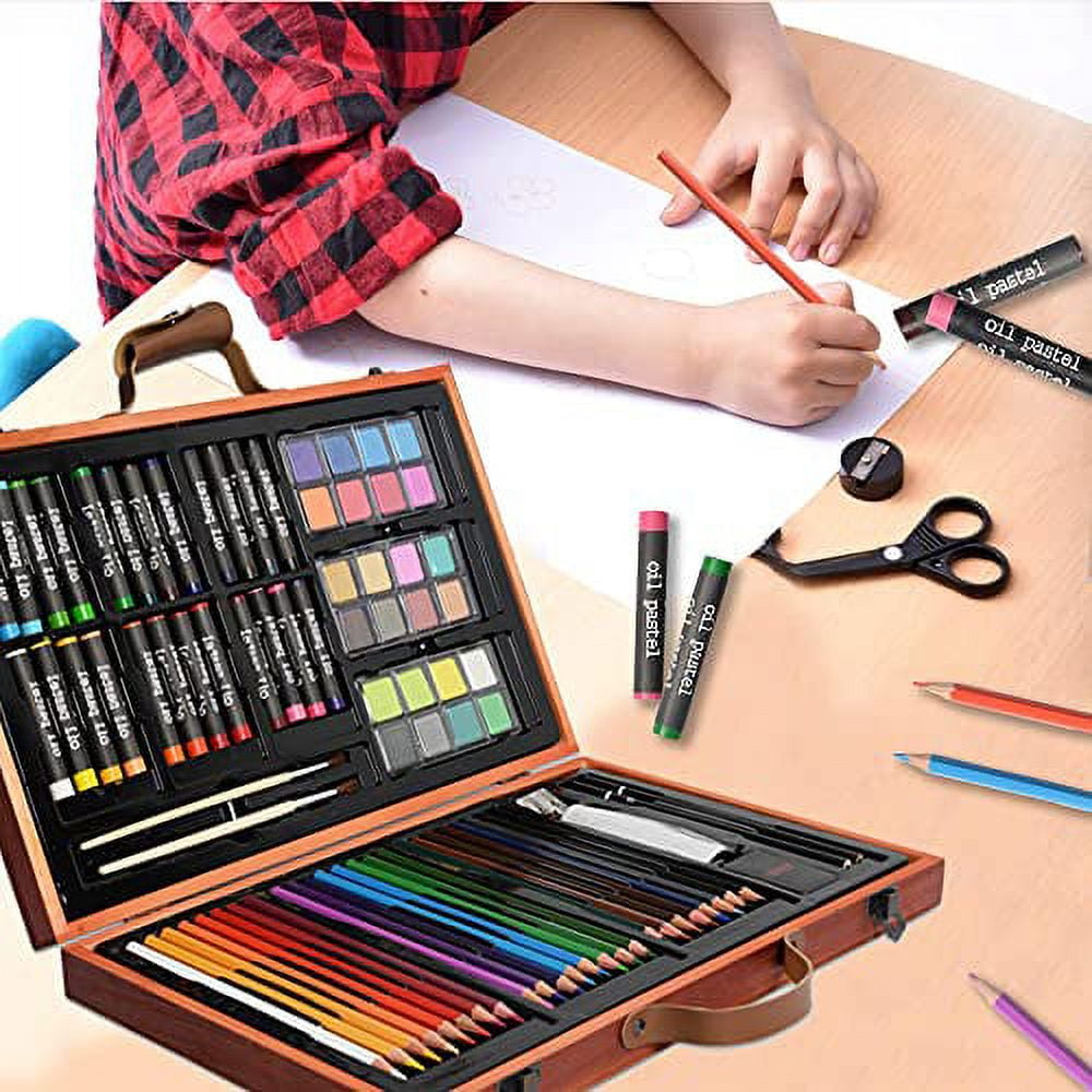 Kiddy Color Deluxe 159 Pieces Art Set w/ DIY Suitcase Col  Pencils/Crayons/Paints