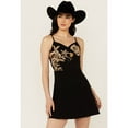 thumbnail image 2 of Idyllwind Women's Bee Embroidered Beaded Mini Dress Black X-Large  US, 2 of 4