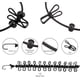 thumbnail image 5 of Tendedero, portátil elástico antideslizante ajustable retráctil tendedero para viajes al aire libre vacaciones camping con 12 clips perchas (negro) ER, 5 of 5