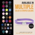 thumbnail image 6 of Hold'em Elastic Belt for Toddler Unisex Kids with Silver Square Buckle - Lavender, 6 of 6