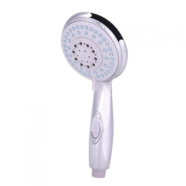 Dekaim Shower Head, ABS Plastic Hand Held Shower Spray Head 5 Spraying Modes with Switch Home Bathroom Accessory