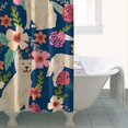 thumbnail image 4 of Golden Retriever and Pioneer Flower Shower Curtain 36"x72" ,Bathroom Decorative Shower Curtains Set with 12 Hooks,Modern Waterproof Washable Shower Curtain, 4 of 6