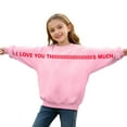 thumbnail image 3 of Shadoumai Girl Boy Valentines Day Sweatshirt I Love You This Much Hoodies Sweatshirts Funny Graphic Pullover Tops 3-13 Years, 3 of 6