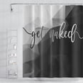 thumbnail image 2 of Black and White Bathroom Shower Curtain Get Naked Abstract Stereoscopic Geometric Pattern Shower Curtain with Hooks Waterproof Fabric Modern Minimalist Art Shower Curtain Decor, 36x72 Inch, 2 of 6