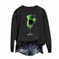 thumbnail image 4 of FDGIU ‌‌‌‌Women's Saint Patrick's Day Sweatshirt - Long Sleeve Green Shamrock Print Crew Neck Pullover, 4 of 6