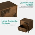 thumbnail image 4 of COSIEST Nightstand with 2 Storage Drawers, Mid Century Modern End Table, Accent Side Table, Vintage Wood Luxury Night Stand for Bedroom, Living Room, Walnut, 4 of 7