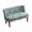 Tiffany Blue + Fabric + Foam+1, variant on LANKANGEuropean‑Style Green Single Sofa Chair Fabric Lazy Accent Chair Dressing Stool for Living Room Bedroom & Balcony