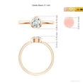 thumbnail image 5 of ANGARA Natural Bezel-Set Diamond Solitaire Engagement Ring in 14K Rose Gold for Women (Size-5.1mm| Color-G| Clarity-VS2) | April Birthstone, Anniversary, Jewelry Gift for Women | Natural Diamond Ring, 5 of 10