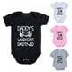 thumbnail image 4 of Body De Bebé Canastilla Onesies Para Niños Pequeños Niñas Niños Camiseta De Manga Corta Con Estampado De Letras Mono Romper Gris Odeerbi LM103-6089, 4 of 4