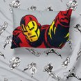 thumbnail image 2 of Marvel Comics Face Montage Grey 3 Piece Twin Sheet Set, 100% Microfiber, 2 of 5