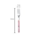 thumbnail image 1 of Vajilla acrílica francesa de acero inoxidable, juego de cuchara, cuchillo, tenedor, bistec con patrón de concha de cielo estrellado Fivean unisex, 1 of 2
