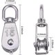 thumbnail image 2 of Pack of 12 M15 304 stainless steel pulleys with metal cable, 2 of 5