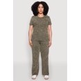 thumbnail image 2 of Womens Plus Size Rib Knit Acid Wash Crew Neck Tee, 2 of 5