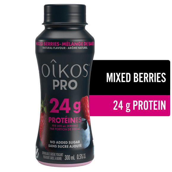 Oikos Pro Yogurt Drink, Mixed Berries, High Protein, 300ml
