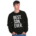 thumbnail image 5 of Best Son Ever Relatives Family Men's Crewneck Sweatshirt Brisco Brands S, 5 of 6
