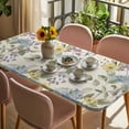 thumbnail image 3 of Vintage Spring Floral Table Cloths for 6 Foot Rectangle Tables, Farmhouse Flowers Rustic Patio Waterproof Elastic Fitted Tablecloths, Washable Rectangular Table Cover for Camping, 3 of 8