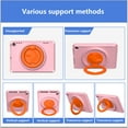 thumbnail image 5 of Kids Case for Kindle Fire HD 8/ Fire HD 8 Plus Tablet (2022/2020 Release - 12th/10th Generation) 8" - Shockproof Rugged Case with 360 Degree Rotating Viewing Kickstand, Portable Handle Cover, Pink, 5 of 9
