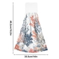 thumbnail image 6 of Yayeee Kitchen Hanging Hand Towels Set of 2 with Loop Bathroom Absorbent Tie Towel, White Sea Plants, 6 of 7