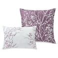 thumbnail image 3 of Spirit Linen Home - Queen Microfiber Foliage Lilac/White Sheet Set, 3 of 5