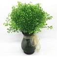 thumbnail image 3 of Artificial Plants, Fake Bell Grass Flowers Plastic Greenery Lifelike Patio Yard Corridor Indoor Outdoor Home Garden Balcony Party Pot Planter Filler Table Arrangement Decoration Green 8 pcs A, 3 of 5