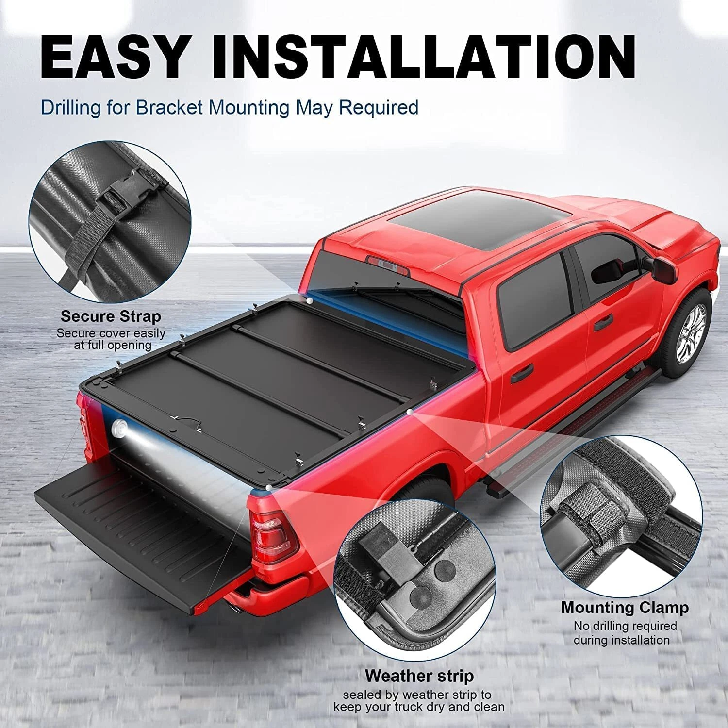 MOSTPLUS 6.5FT Soft Roll Up Bed Tonneau Cover for 2000-2006 Toyota Tundra Waterproof