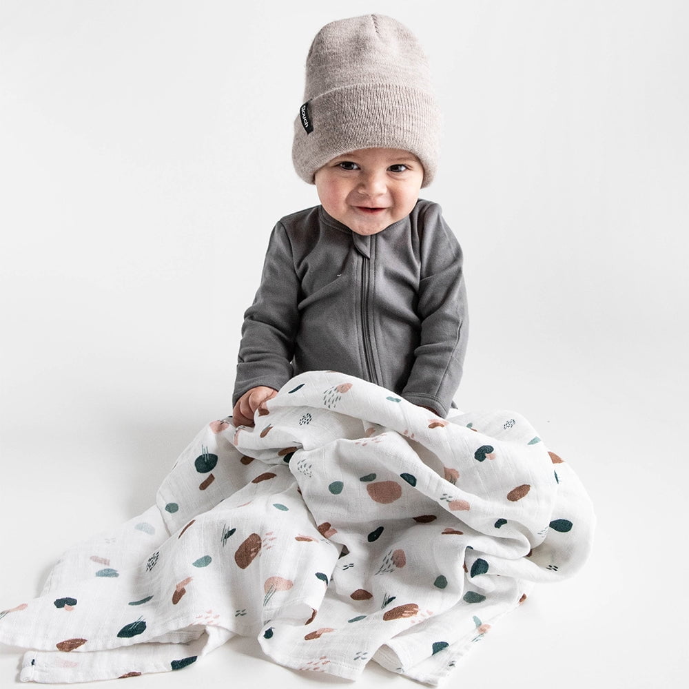 Red Rovr 100% Organic Cotton Muslin Swaddle Infant Blanket 2 Pk, Unisex, Dots & Dashes
